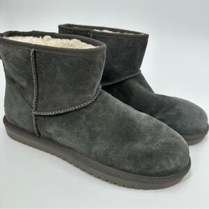 Koolaburra Charcoal Suede Ankle Booties